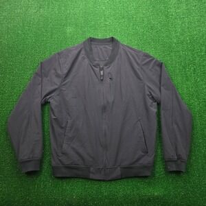 Fabletics The Only Bomber Jacket Mens Medium Black Zip‎ Up Casual Athleisure